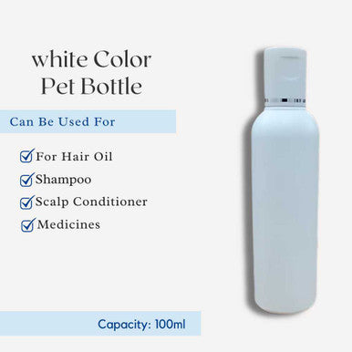 HDPE Bottle 100ml Lotion / Hair Oil / Shampoo Pack of 100