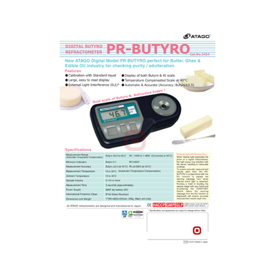 ATAGO PR-BUTYRO Digital Butyro Refractometer | Ghee & Edible Oil Purity Testing