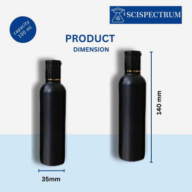 Black colour HDPE hair oil bottle 100 ml Pack of 100