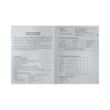 WORKZONE LX-101 Digital Lux Meter