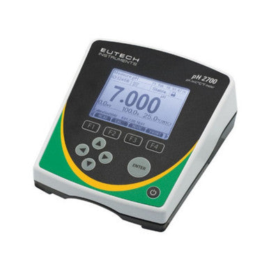 EUTECH PH ECPH27005E pH 2700 Res-0.001 meter with glass body, open pore pH electrode, EC620131, ATC Probe PH5TEMB01P, integral electrode holder ,100/240 VAC Adapter and RS232 cable Range -2 to 20ph