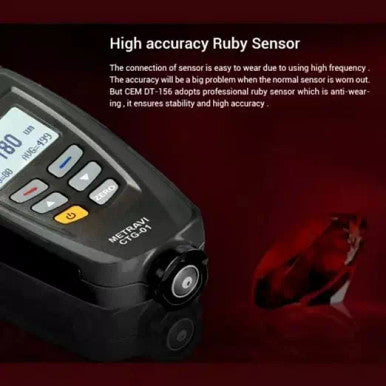 Metravi CTG-01 Coating thickness gauge with inbuilt sensors for ferrous and non ferrous metals with data output & software