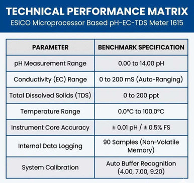 Microprocessor pH-EC-TDS Meter 1615