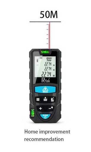 R-TEK Digital Laser Distance 50 Meters Range, Continuous Measurement, Distance, Volume & Area Measurement