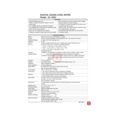 Lutron SL-4001 Professional Sound Level Meter - IEC 651 Type 2