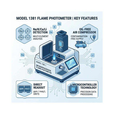 Model 1381 EI-DVI Microprocessor Flame Photometer