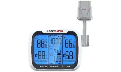 ThermoPro TP270 Smart Weather Station | Wireless Rain Gauge & Indoor-Outdoor Climate Monitor