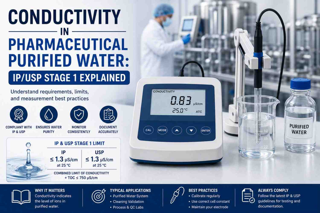 Conductivity in Pharmaceutical Purified Water: IP/USP Stage 1 Explained