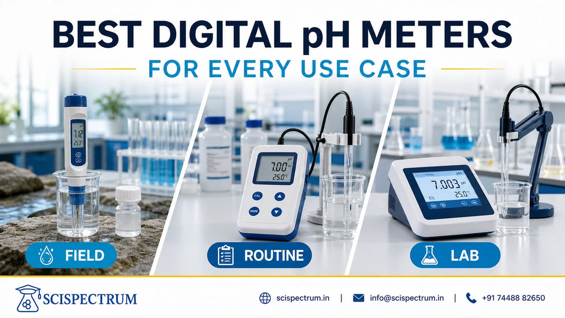 Digital pH meter types for field, routine and laboratory testing.