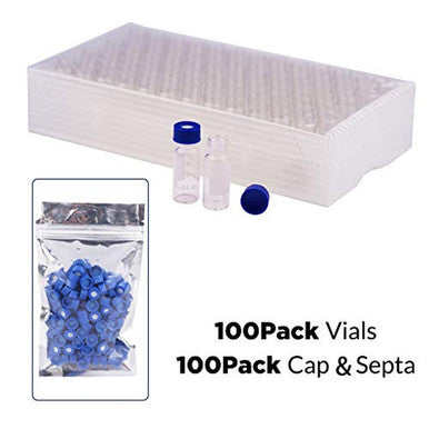 HPLC Vials Clear Glass with Screw Neck 2mL (Pack of 100)
