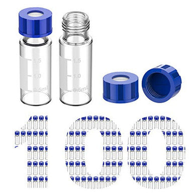 HPLC Vials Clear Glass with Screw Neck 2mL (Pack of 100)