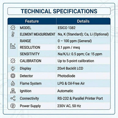ESICO 1382 Microprocessor Flame Photometer