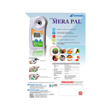 ATAGO MERA PAL Digital Pocket Refractometer 0-53% Brix IP65