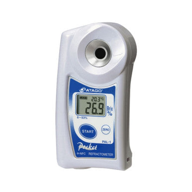 ATAGO PAL-1 (NFC) Digital Pocket Refractometer | 0.0–53.0% Brix | Water Resistant