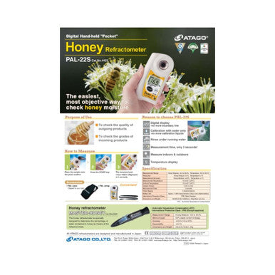ATAGO PAL-22S Digital Honey Moisture Refractometer | Fast, Pocket-Sized, IP65