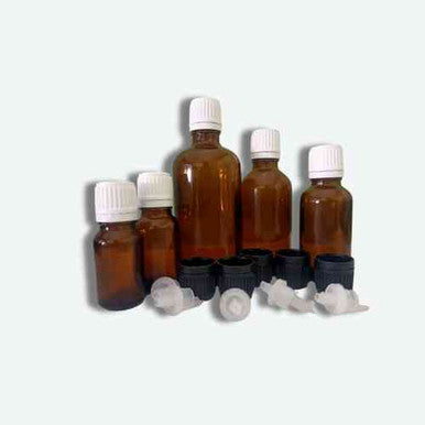 Amber Glass Bottles and Euro Droppers Essential Oils 100 ml