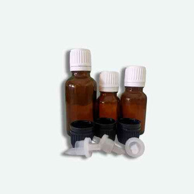 Amber Glass Bottles and Euro Droppers Essential Oils 50 ml