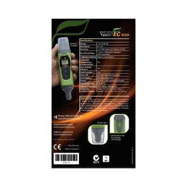 Eutech EcoTestr EC High Waterproof Conductivity Tester