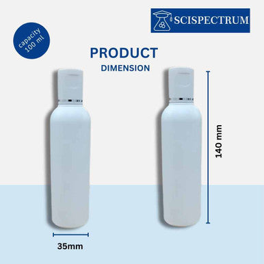 HDPE Bottle 100ml Lotion / Hair Oil / Shampoo Pack of 100