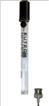 ECFG7252001B Electrode General Purpose, Flat-surface, Glass-body Single Junction Refillable pH Combination Electrode, 12x110mm, BNC connector,  1m cable length. Used for surface measurements such as paper, skin, textile, leather, agar