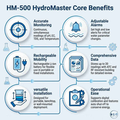 HM-500 HydroMaster: Advanced Portable Water Quality Monitor