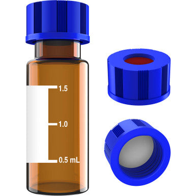HPLC Vials Amber Glass with Screw Neck 2mL (Pack of 100)