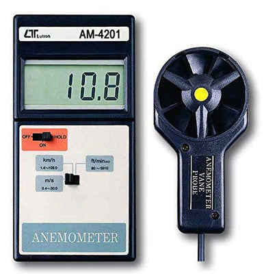 LUTRON AM 4201 Portable Anemometer with fan type vane
