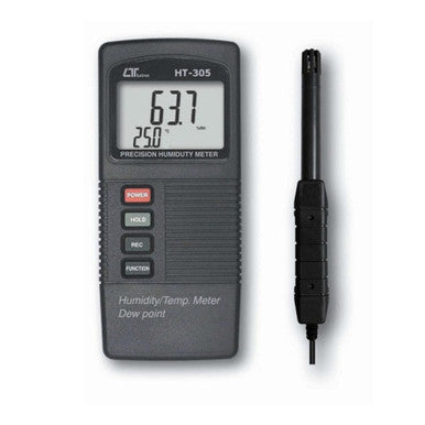 Lutron HT-305 Pocket Humidity Meter | Temp, Dew Point & Remote Probe | 0.1% RH Resolution