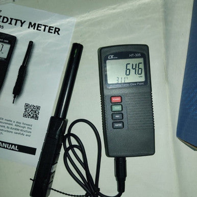 Lutron HT-305 Pocket Humidity Meter | Temp, Dew Point & Remote Probe | 0.1% RH Resolution