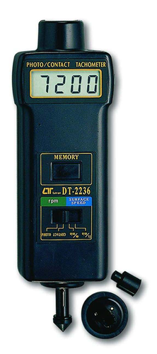 Lutron DT-2236 Multi-Function Digital Tachometer | Photo & Contact RPM/Surface Speed | 0.05% Accuracy