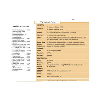 EI-DVI  Model 2914 Microprocessor Tablet Dissolution Test Apparatus