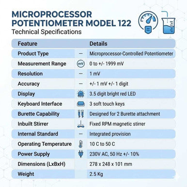EI-DVI Microprocessor Potentiometer Model 122 | Dual Burette Digital Titration Analyzer