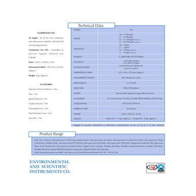 Model 381 Digital Flame Photometer (EI-DVI) | Accurate Na, K, Ca, Li Analysis