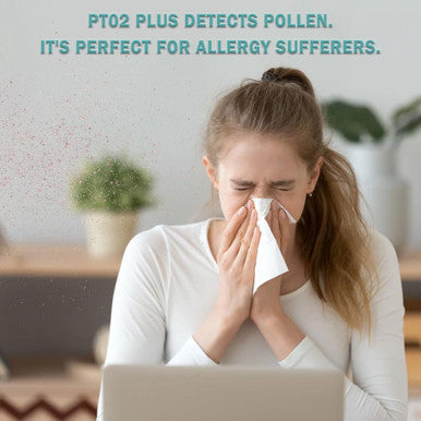 PT02 Plus Wi-Fi Air Quality Monitor Detects Pollen, TVOC, CO, CO2, PM2.5, 1.0, Temp. and RH, IoT Controller, Smart Home