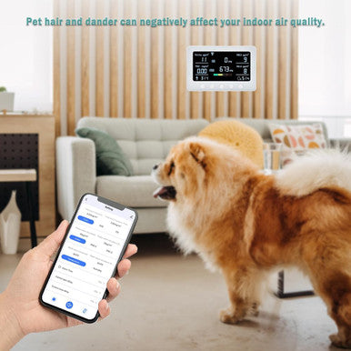 PT02 Plus Wi-Fi Air Quality Monitor Detects Pollen, TVOC, CO, CO2, PM2.5, 1.0, Temp. and RH, IoT Controller, Smart Home