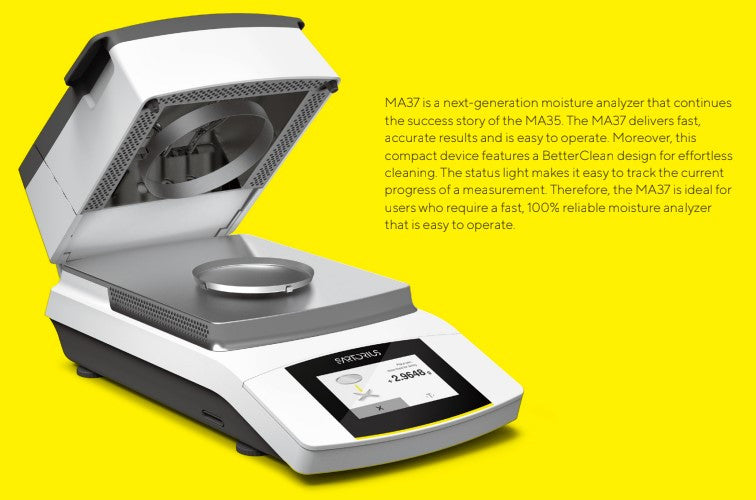 Moisture Analyzer for Fast Lab Testing Results Sartorius MA37