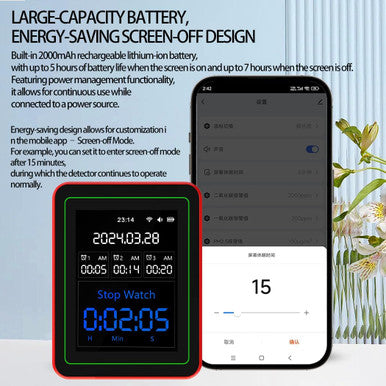 Smart air Quality Monitor Indoor, MT29 Home air Quality Tester with PM, CO2, CO 15-in-1, TVOC, HCHO, PM, AQI,Suitable for Home, School, Hotel,Office,Car(red+Black)