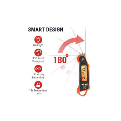 ThermoPro TP710 Instant Read Dual Probe Meat Thermometer | Waterproof Digital Food Thermometer for BBQ & Oven