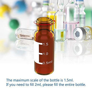 HPLC Vials Amber Glass with Screw Neck 2mL (Pack of 100)