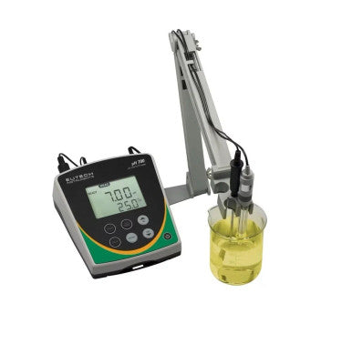 EUTECH PH ECPH700042S pH 700 meter with glass body, open pore pH electrode EC620131, ATC Probe PH5TEMB01P, integral electrode holder and 100/240 VAC Adapter