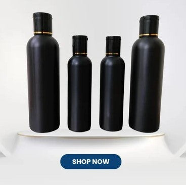 Black colour HDPE hair oil bottle 100 ml Pack of 100