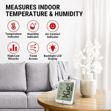 ThermoPro TP393 Hygrometer Indoor Thermometer for Home