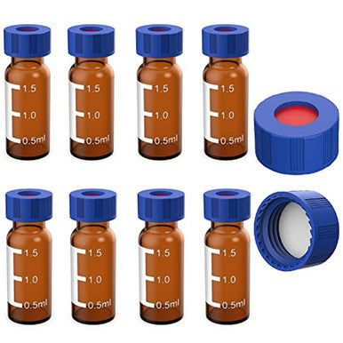 HPLC Vials Amber Glass with Screw Neck 2mL (Pack of 100)