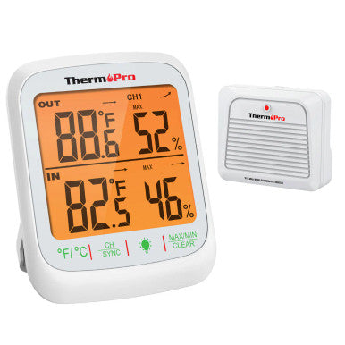 ThermoPro TP260B Wireless Indoor Outdoor Thermometer & Hygrometer | 1000ft Range