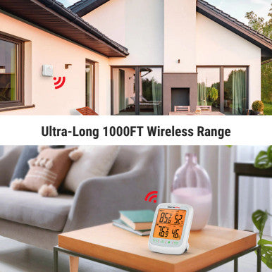 ThermoPro TP260B Wireless Indoor Outdoor Thermometer & Hygrometer | 1000ft Range