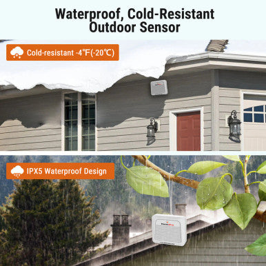 ThermoPro TP260B Wireless Indoor Outdoor Thermometer & Hygrometer | 1000ft Range