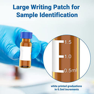 HPLC Vials Amber Glass with Screw Neck 2mL (Pack of 100)